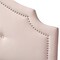 Baxton Studio Cora Light Pink Velvet Upholstered Queen Size Headboard 154-9319 - alternate 3